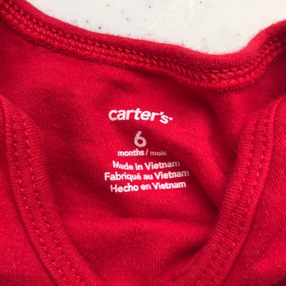 5/$25 CARTER’S Screen Print LS Onesie Christmas - Picture 3 of 4